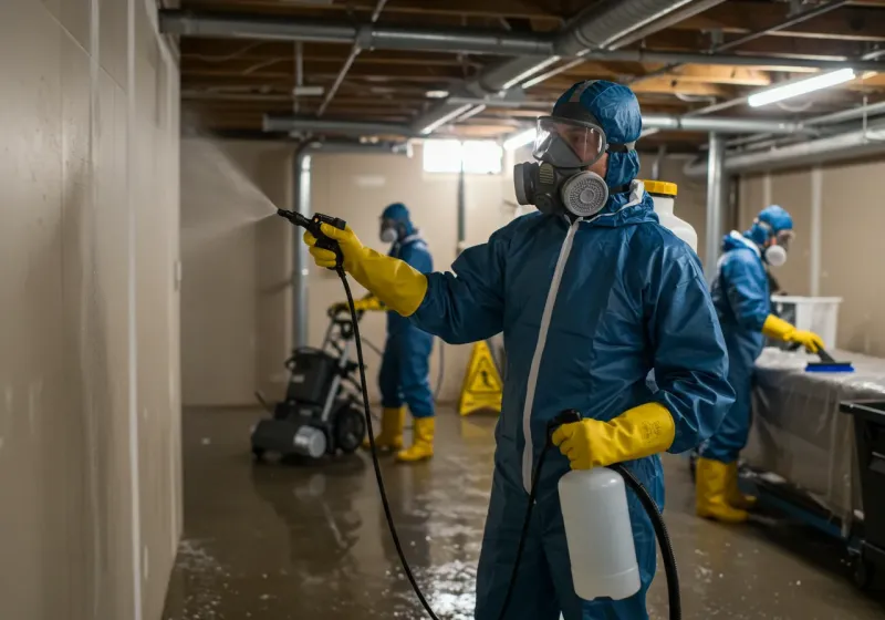 Basement Sanitization and Antimicrobial Treatment process in Knightdale, NC