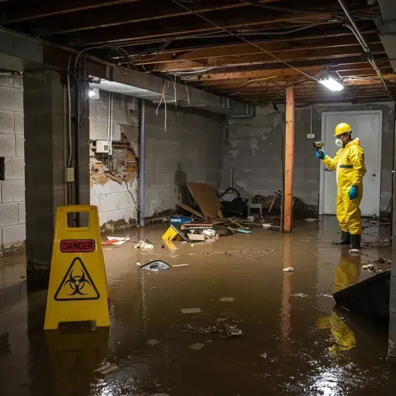 Flooded Basement Electrical Hazard in Knightdale, NC Property